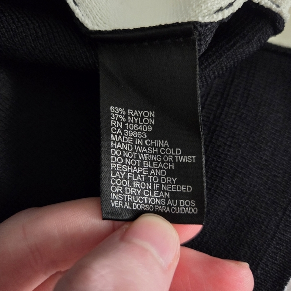 Tahari NWT Simple Sleek Black and White Comfy Golf Career Business Pencil Skirt - Picture 6 of 11